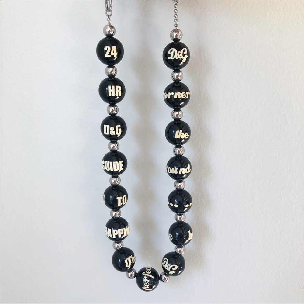 Dolce & Gabbana black beaded necklace
